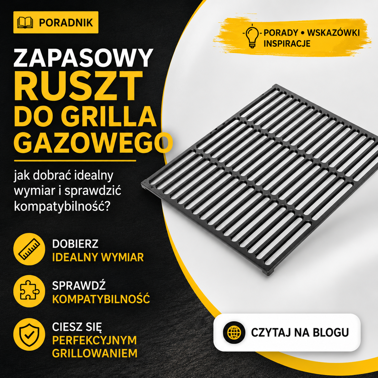 Zapasowy ruszt do grilla gazowego – jak dobrać idealny wymiar i sprawdzić kompatybilność? Poradnik krok po kroku