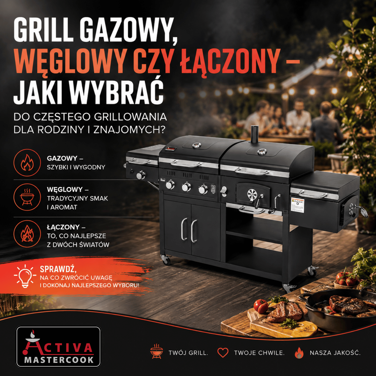 Grill gazowy, węglowy czy łączony – jaki wybrać?